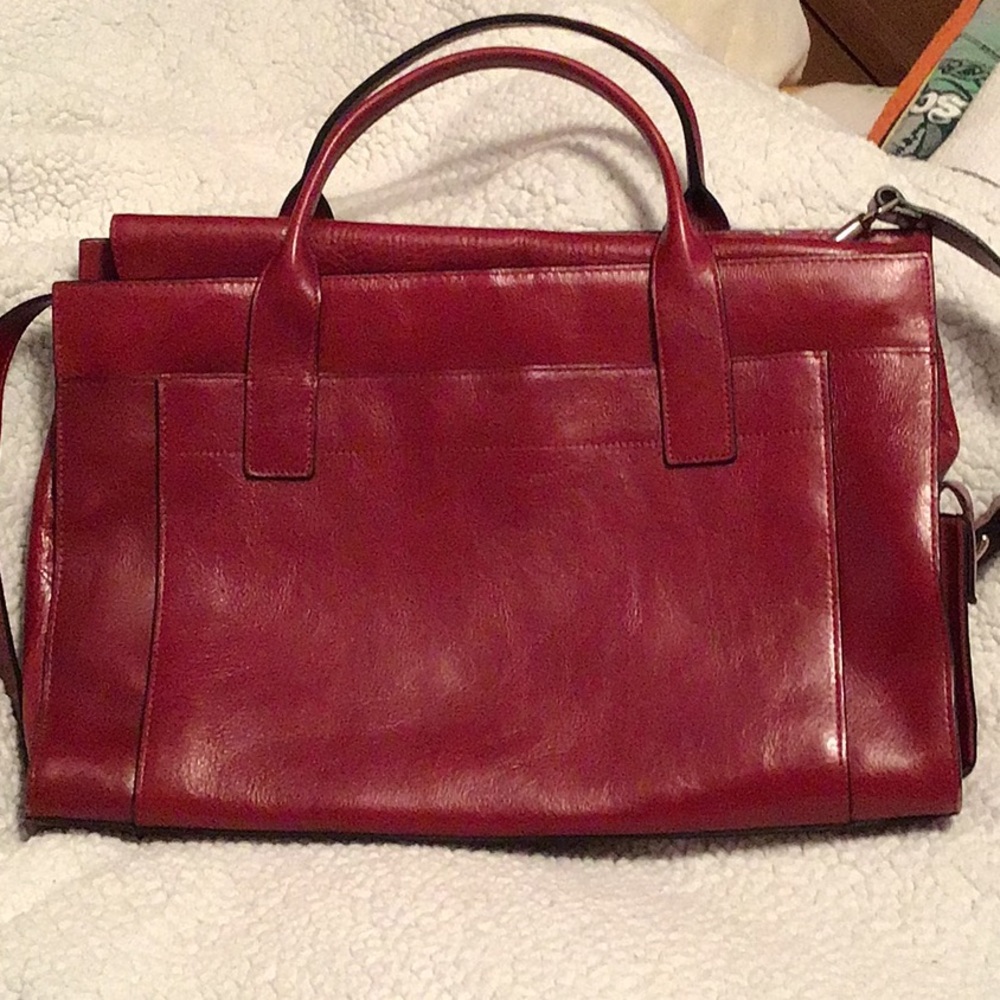Leather Briefcase W/ Matching Envelope Clutch